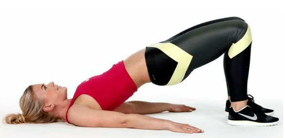 Increases in the hips lying